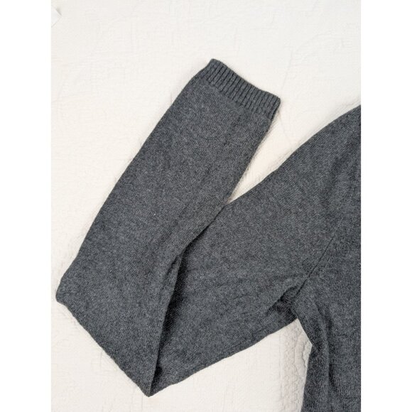 GAP Top blouse Women's Size Small Gray  Zip Back Knit cotton nylon cashmere - Picture 7 of 15